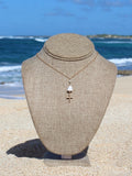 Cone Shell / Cross Charm Necklace