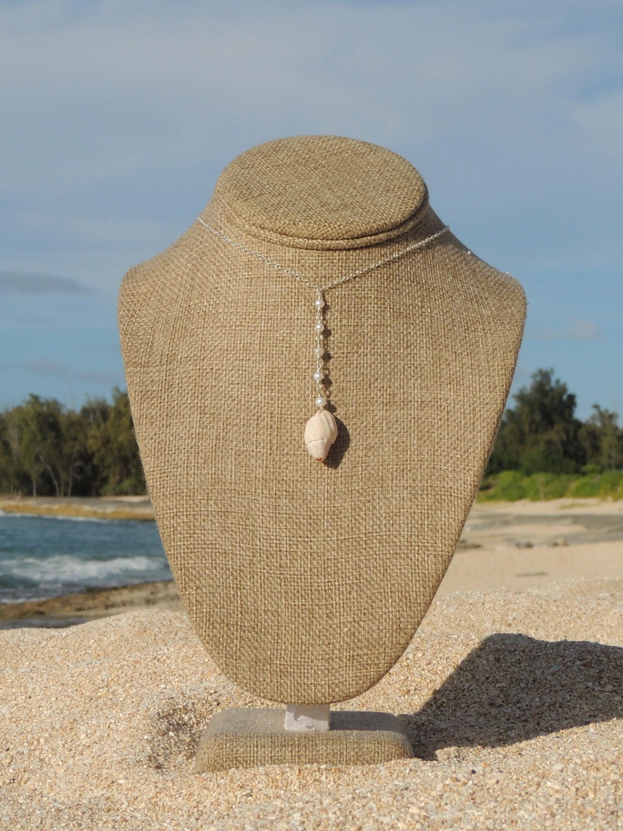 Pink Shell Lariat Necklace