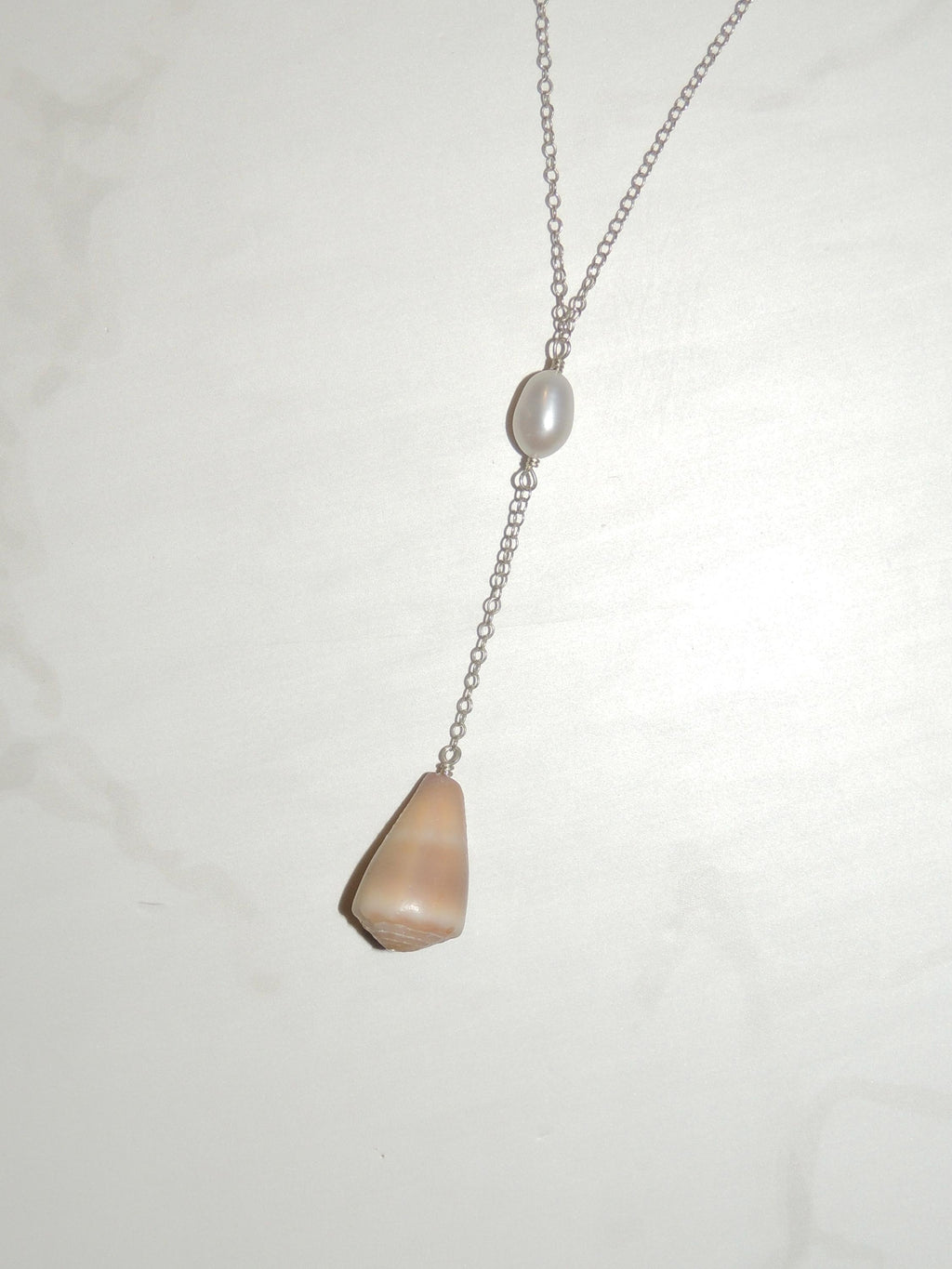 Cone Shell Lariat Necklace