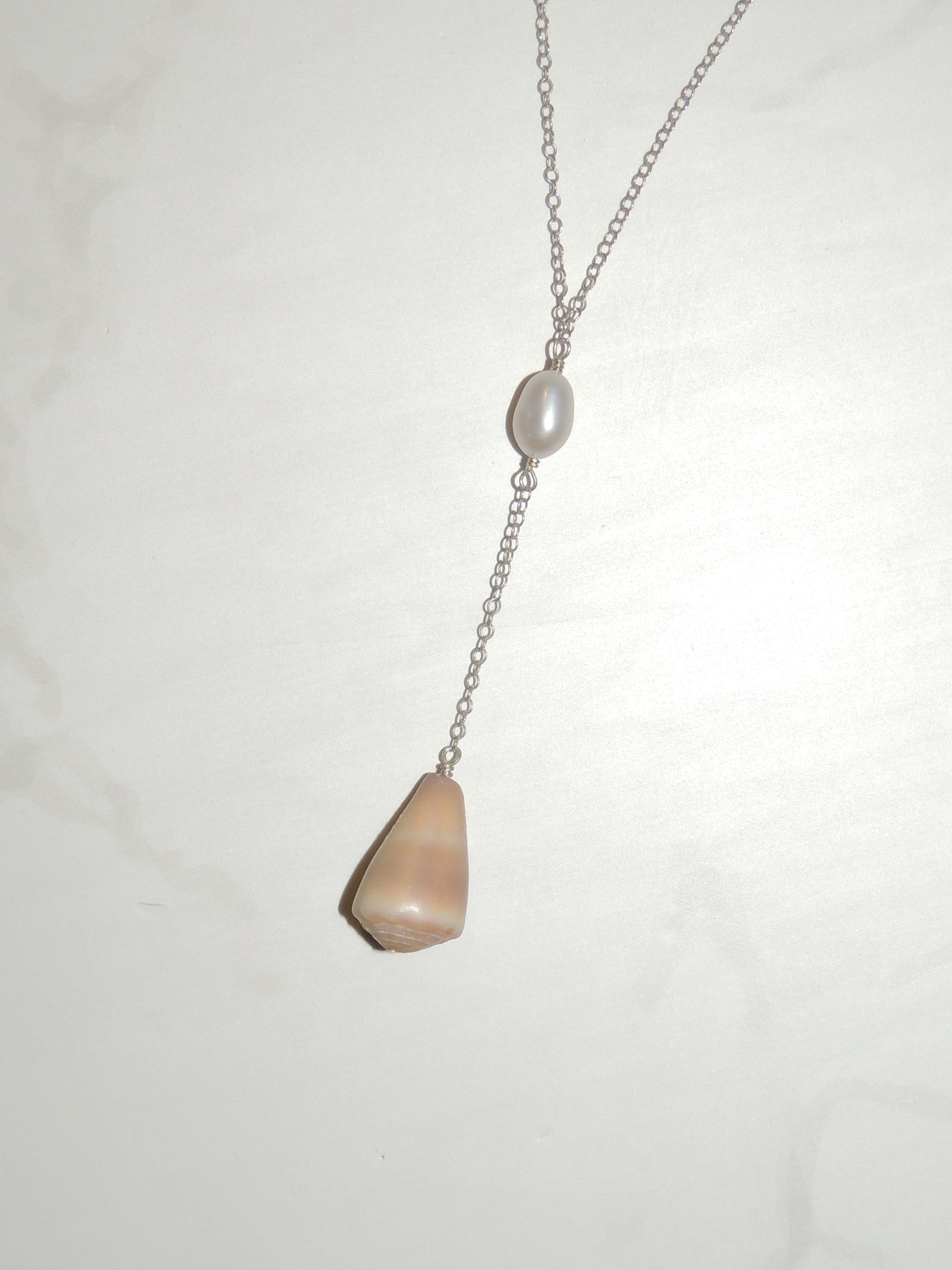Cone Shell Lariat Necklace