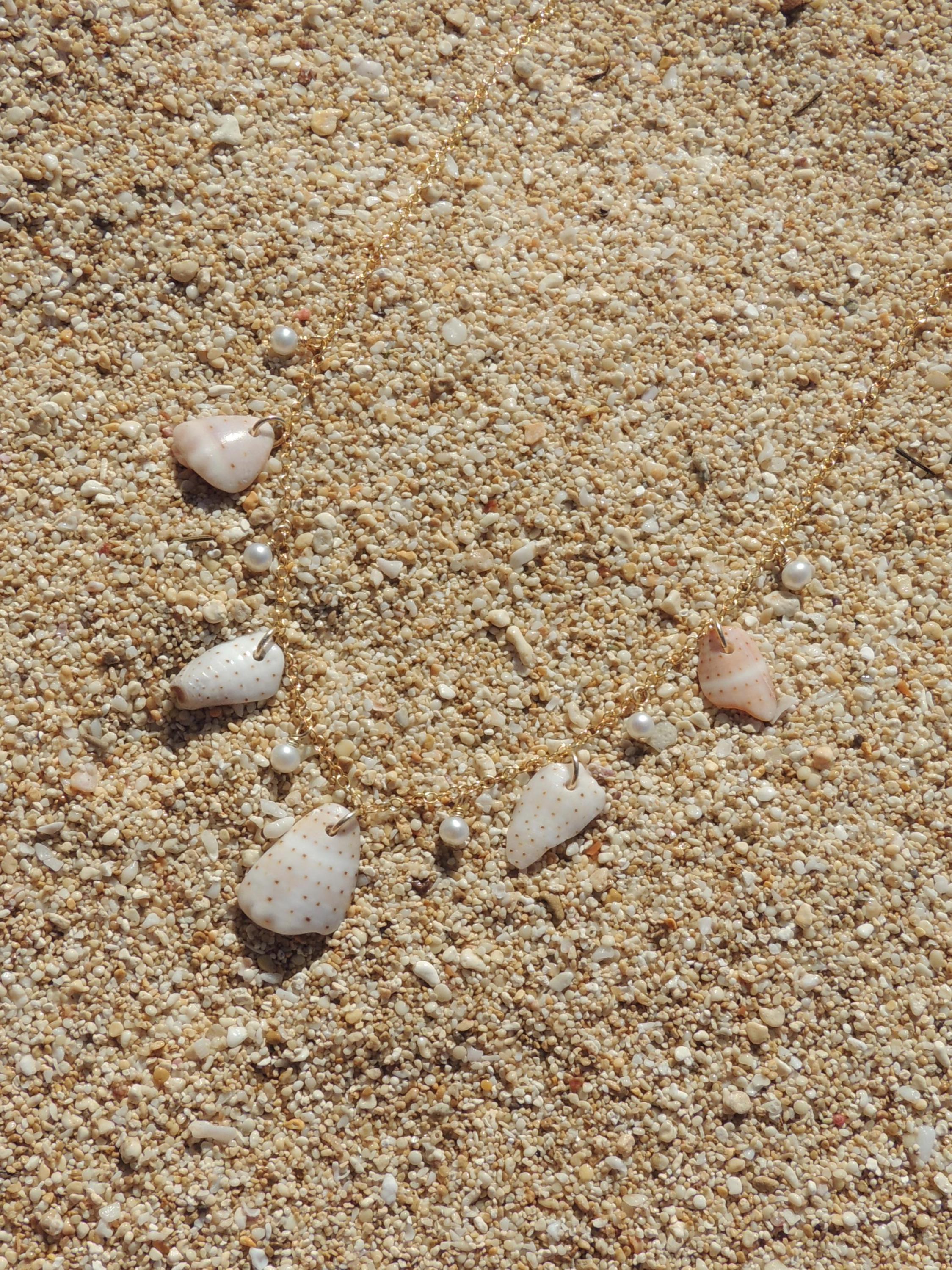 Abbreviated Cone Shell Piece Charm Necklace