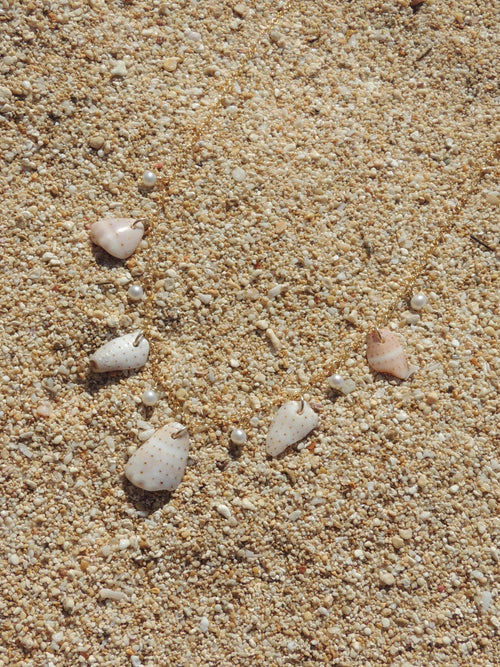 Abbreviated Cone Shell Piece Charm Necklace