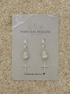 Cone Shell / Cross Charm Huggies