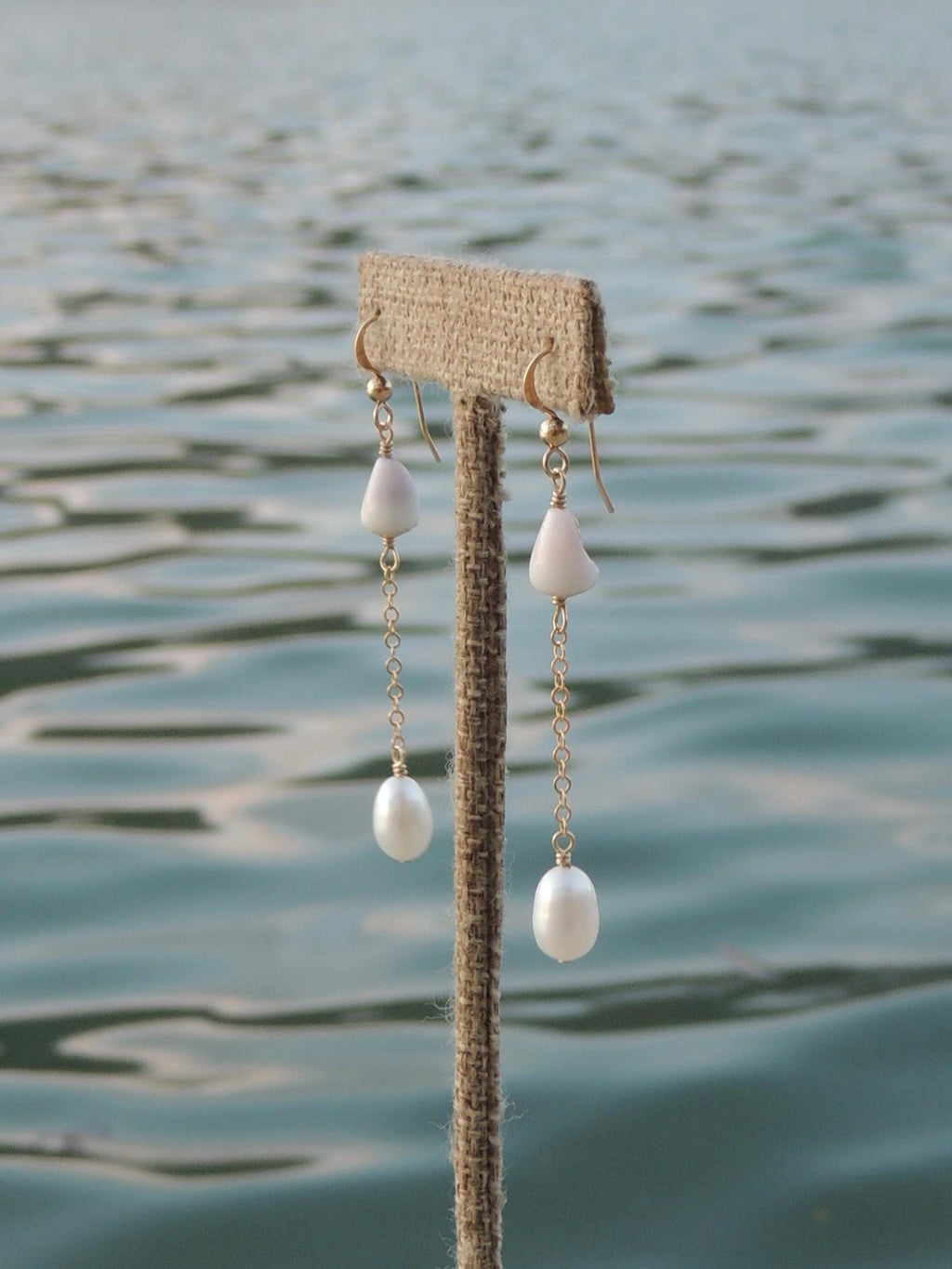 Cone Shell Chain Earrings
