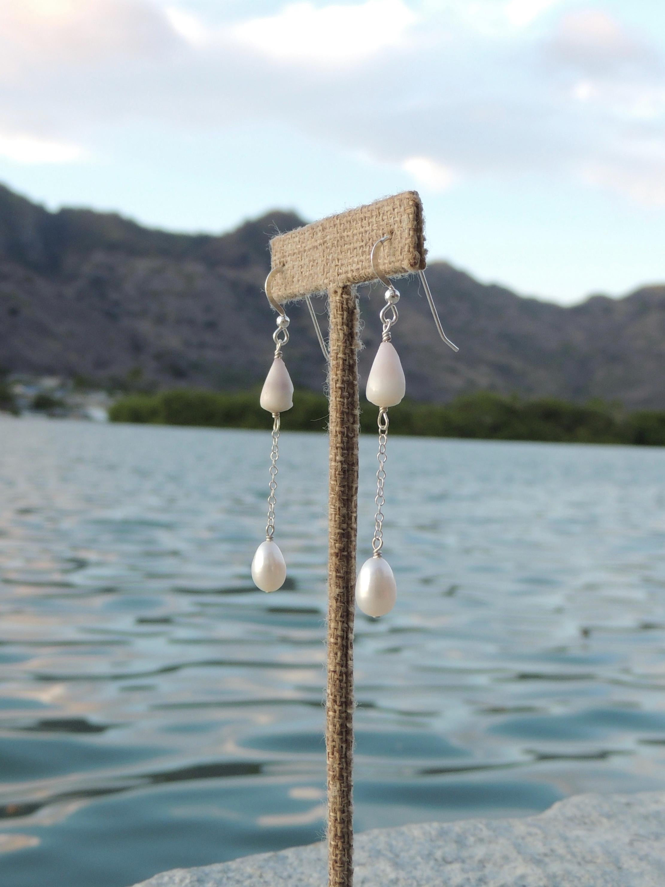 Cone Shell Chain Earrings