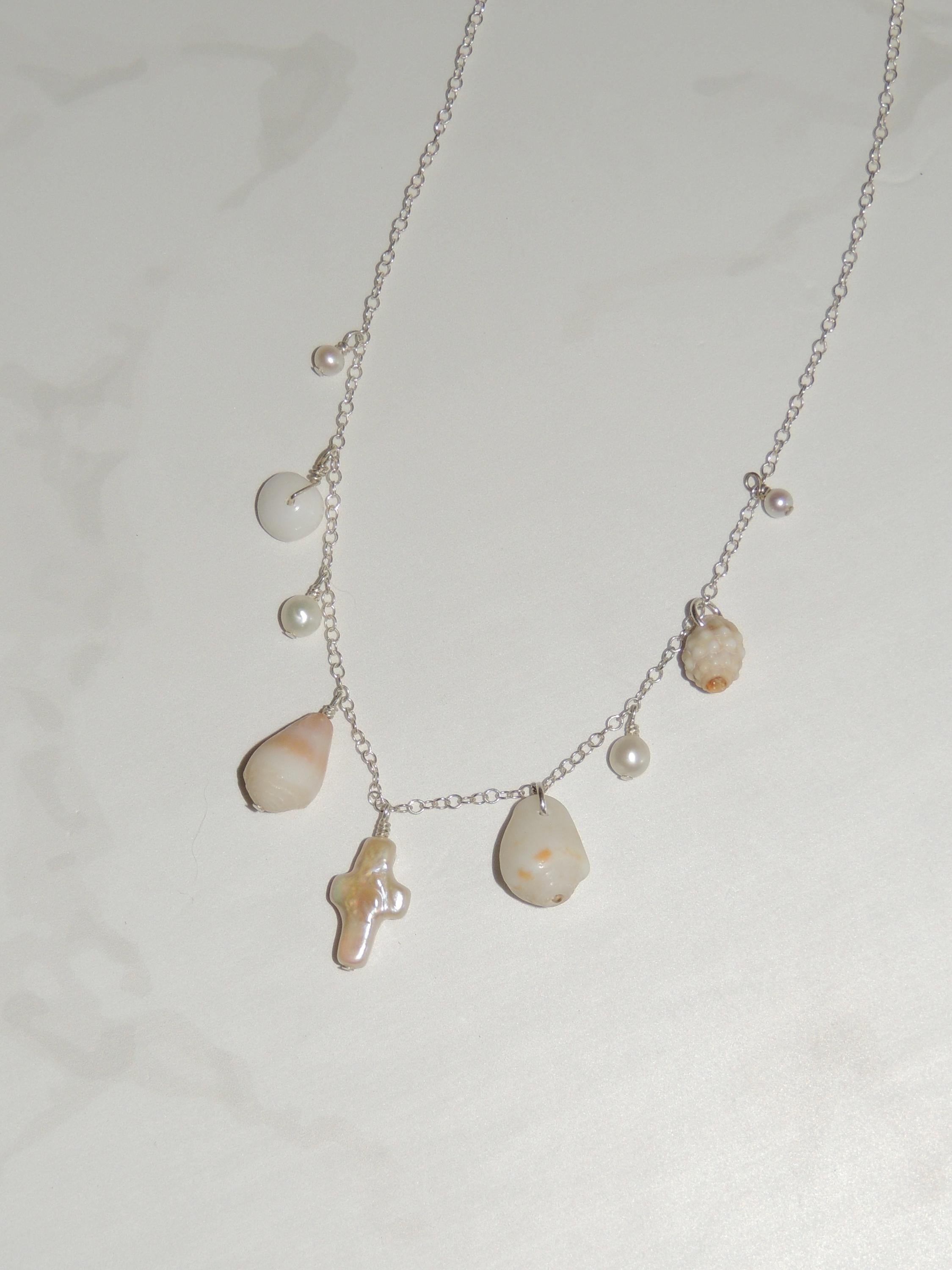 Pearl Cross / White Shell Choker