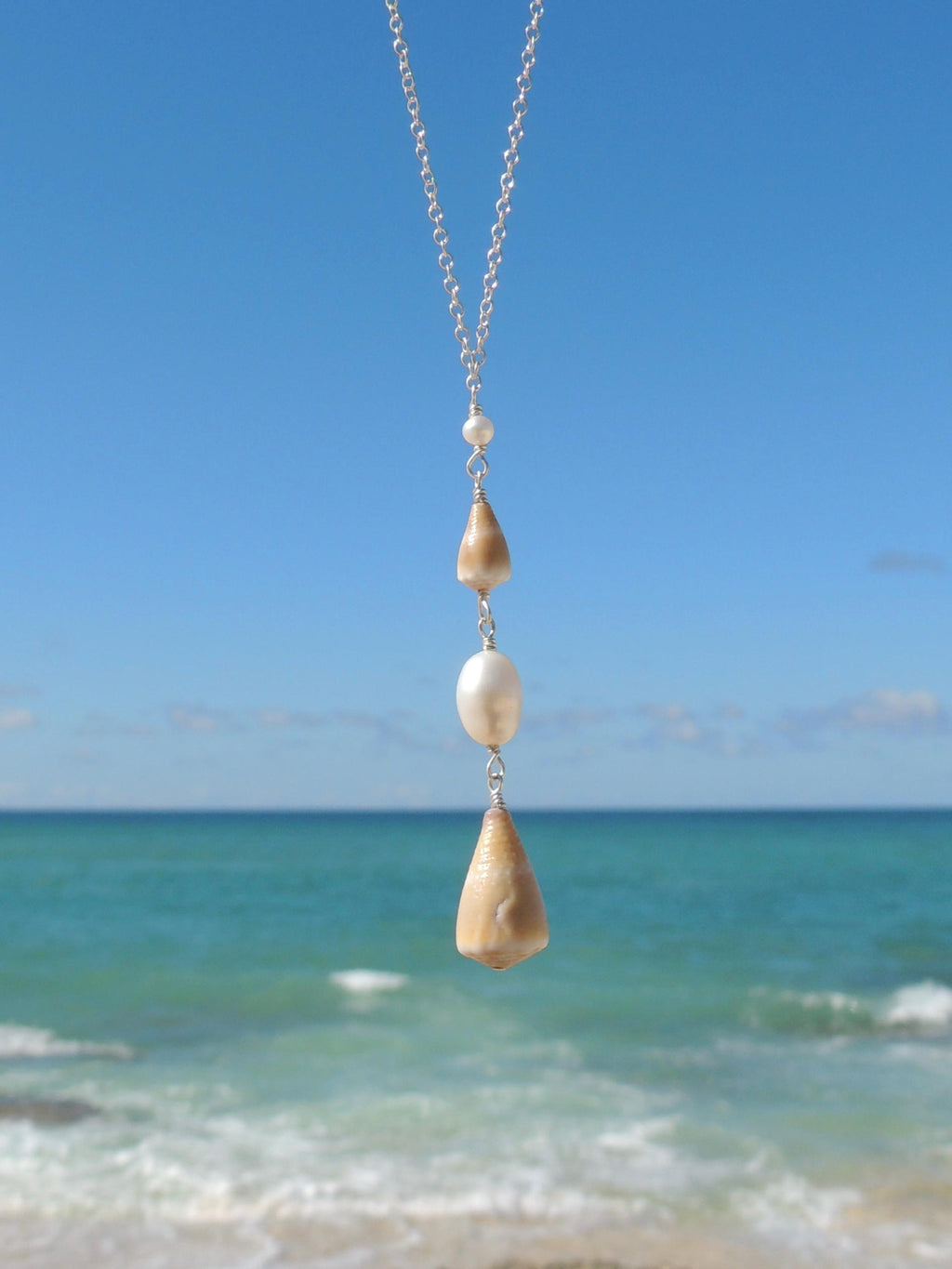 Cone Shell Lariat Necklace