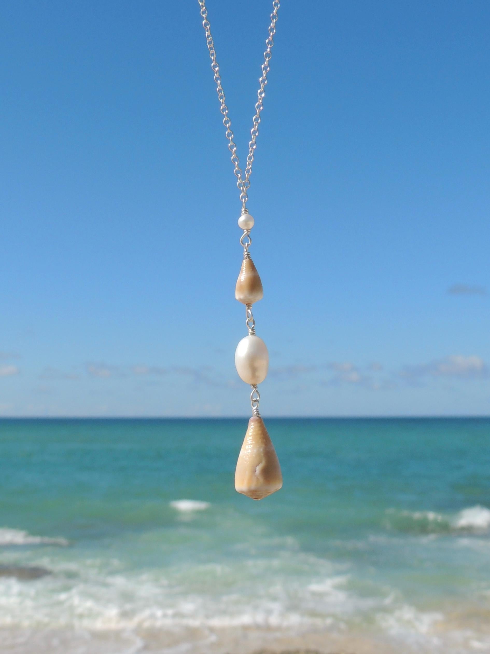 Cone Shell Lariat Necklace
