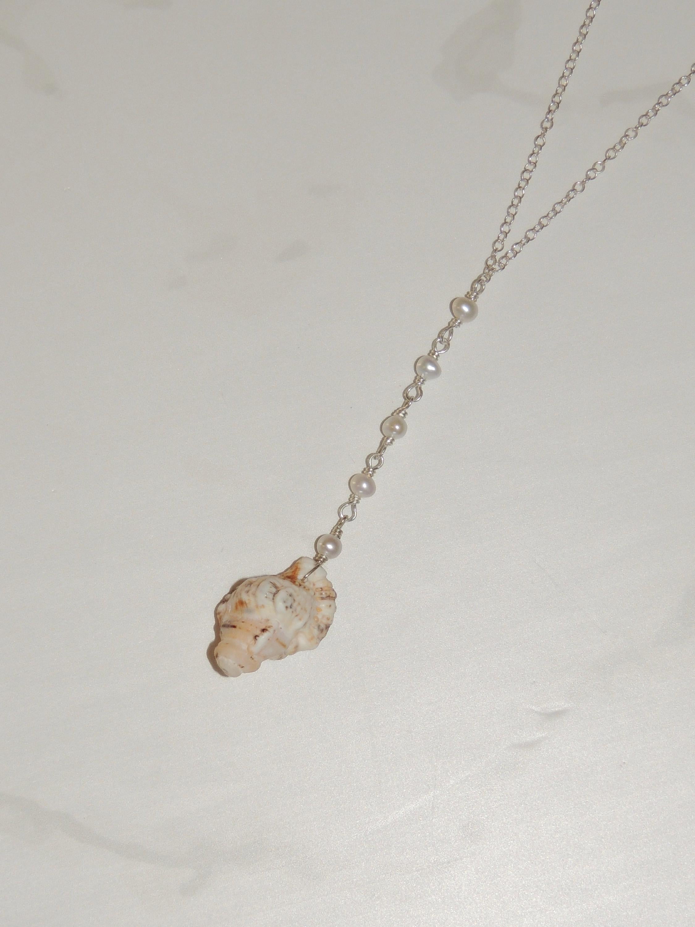 Triton Shell Lariat Necklace