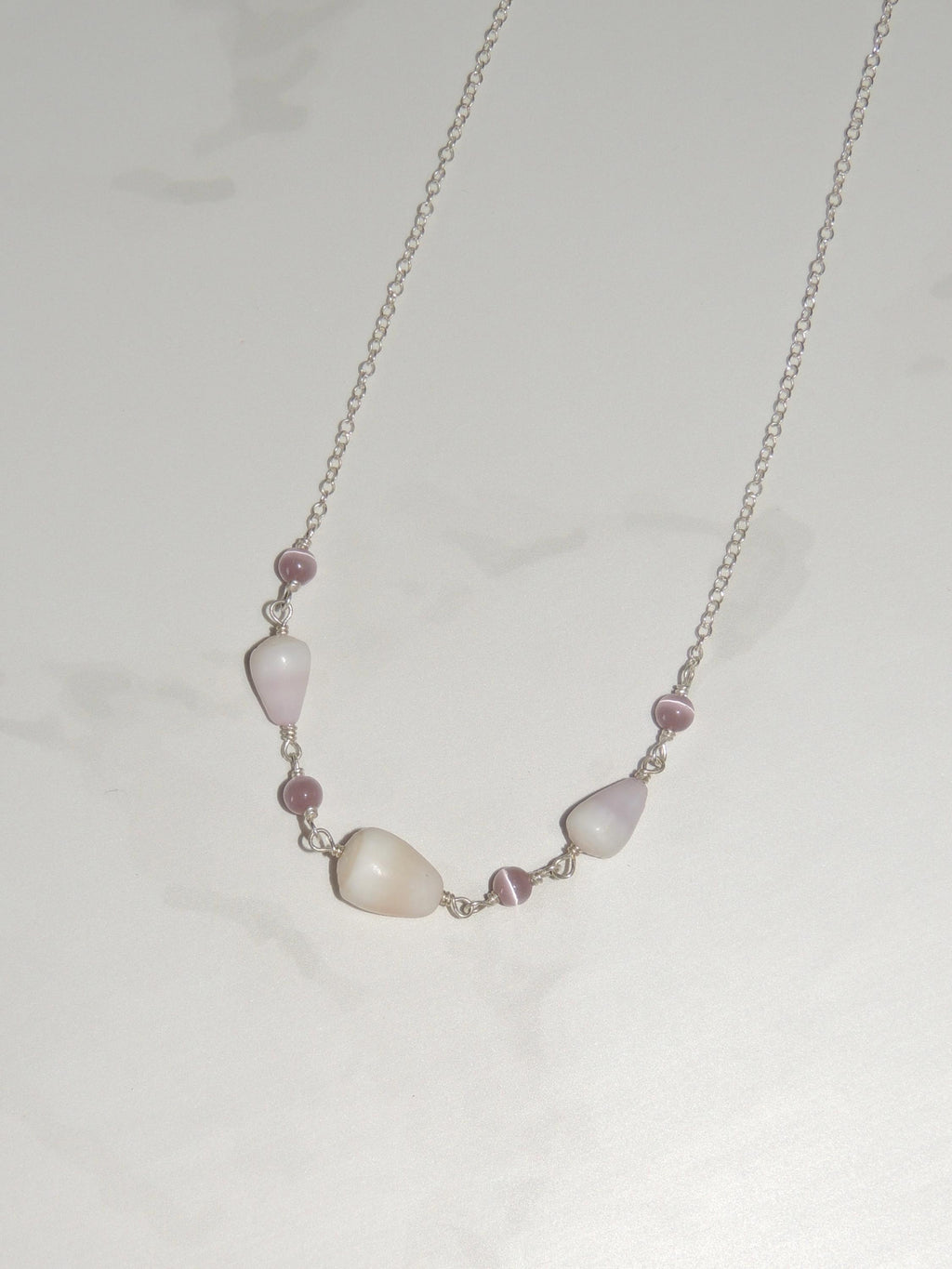Cone Shell Choker / Pink Beads