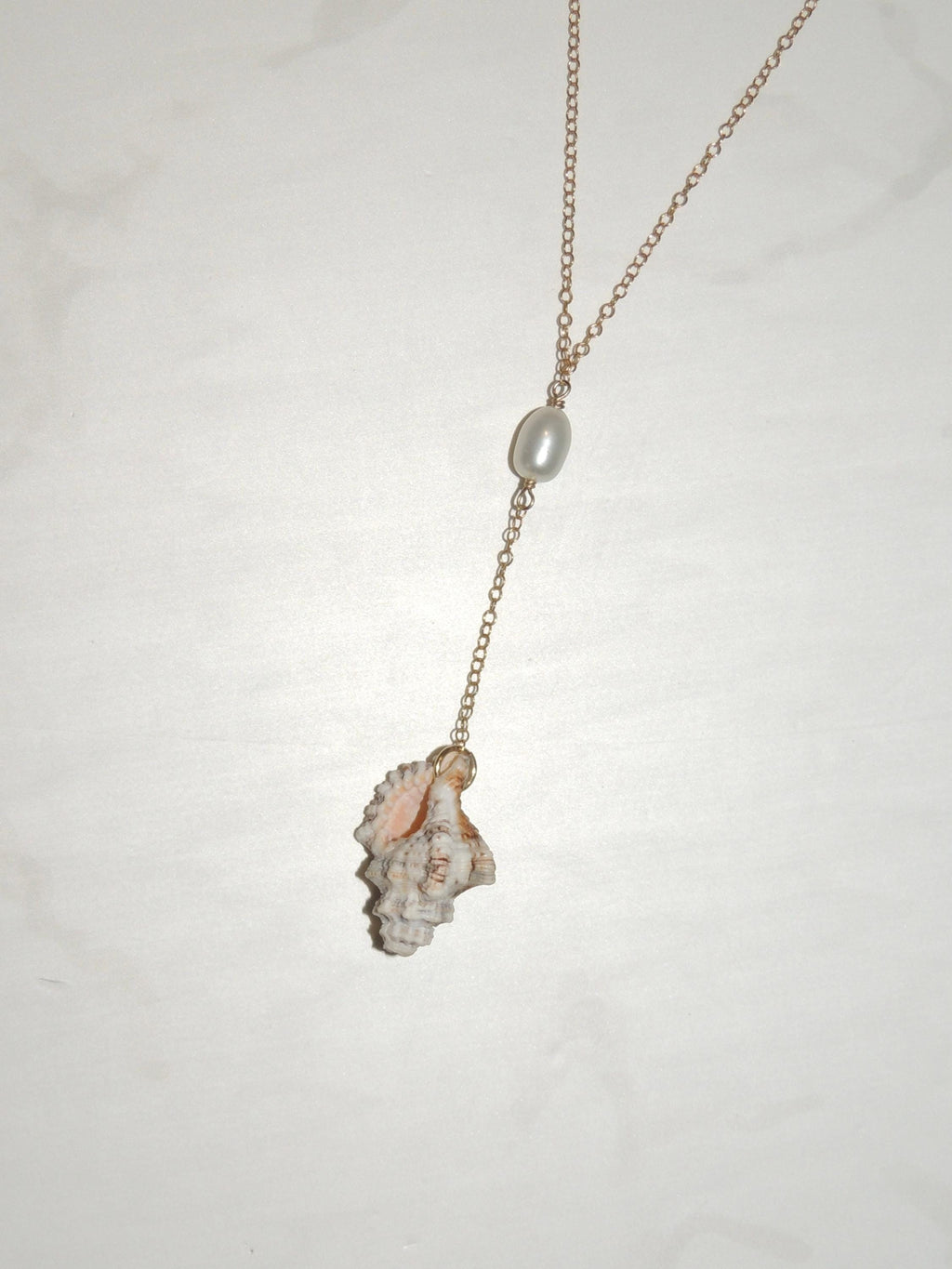 Triton Shell Lariat Necklace