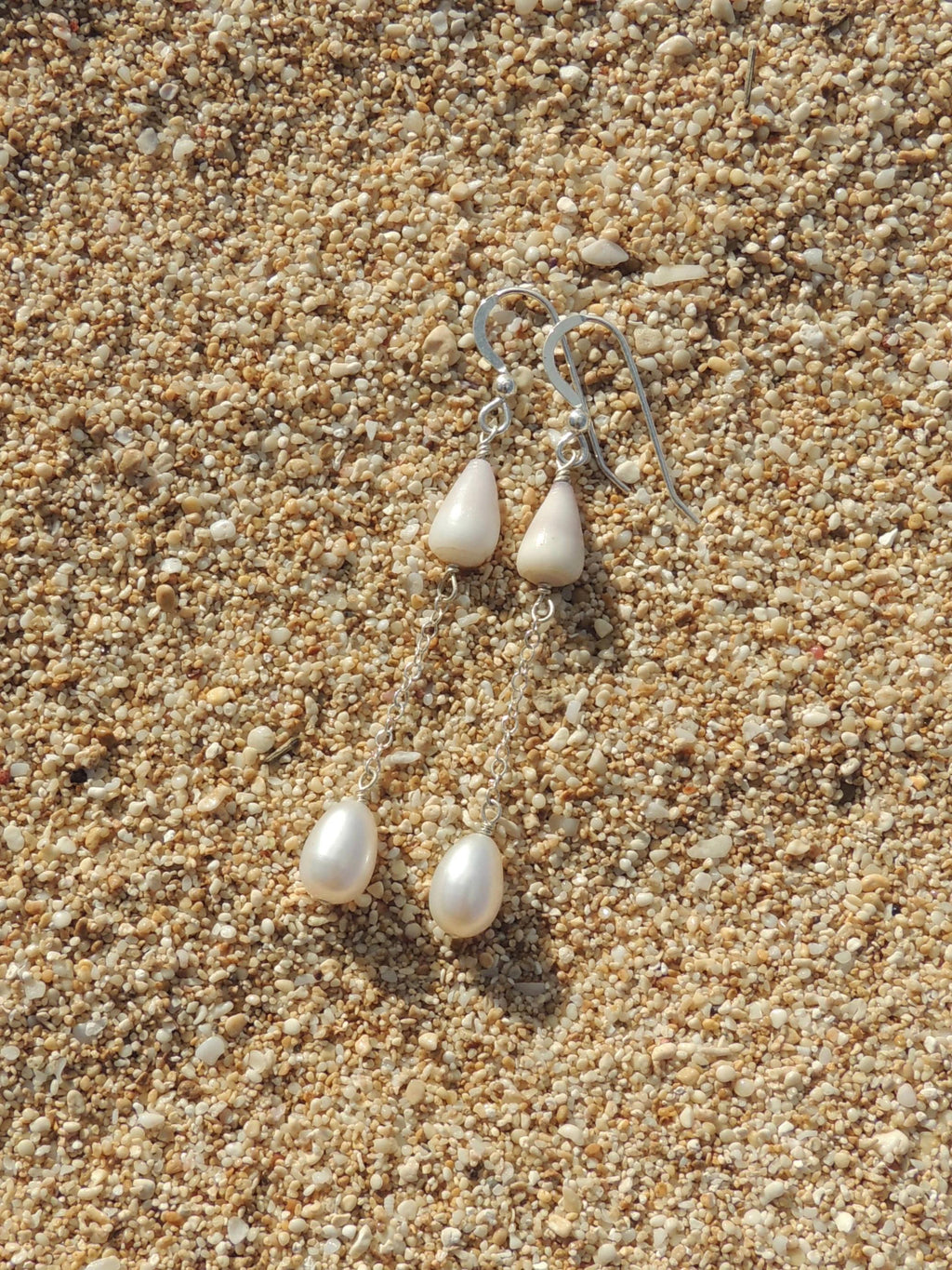 Cone Shell Chain Earrings