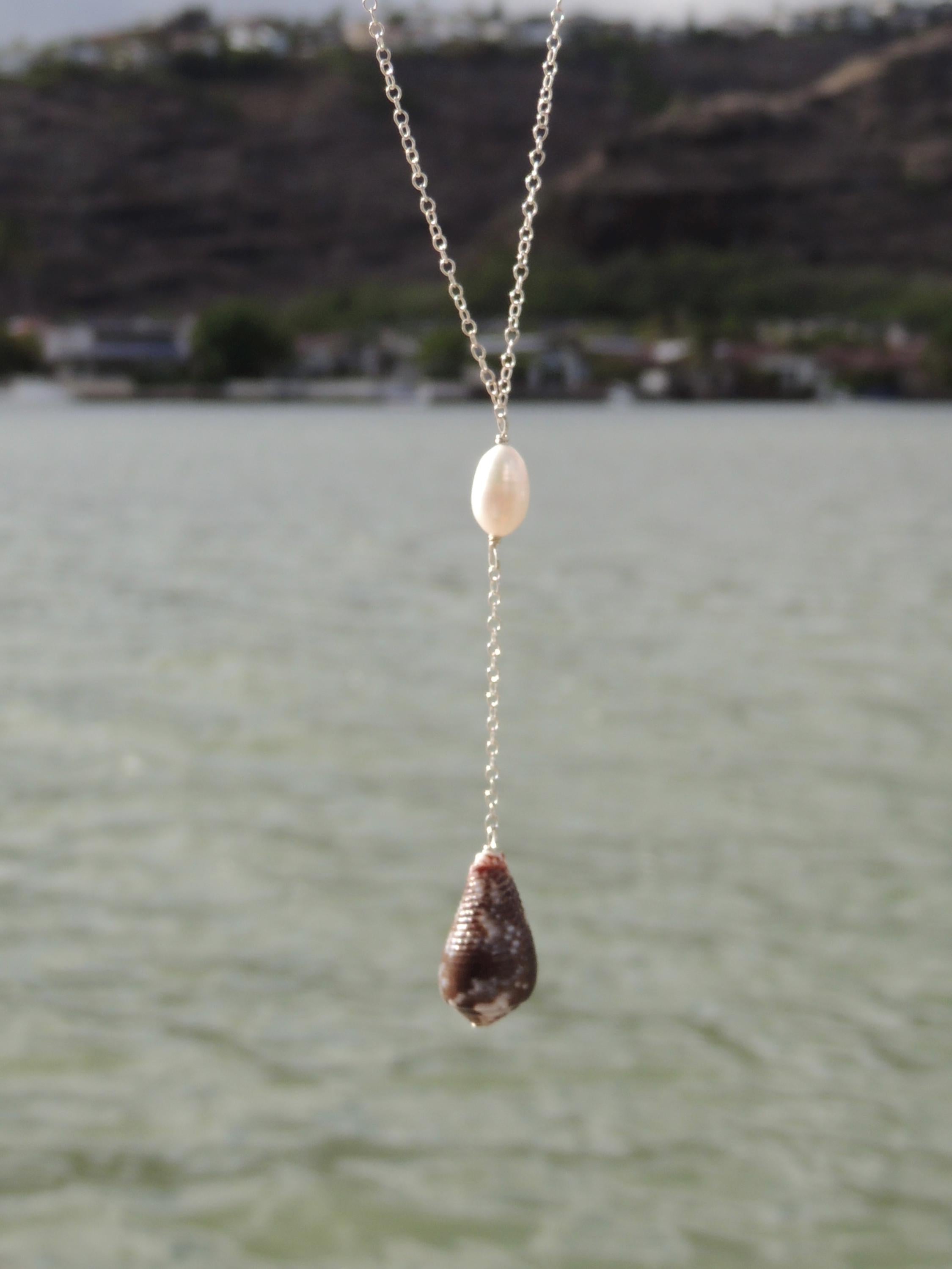 Cone Shell Lariat Necklace