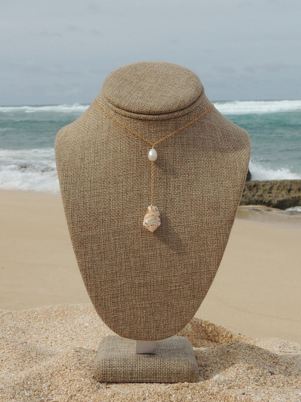 Stromb Shell Lariat Necklace