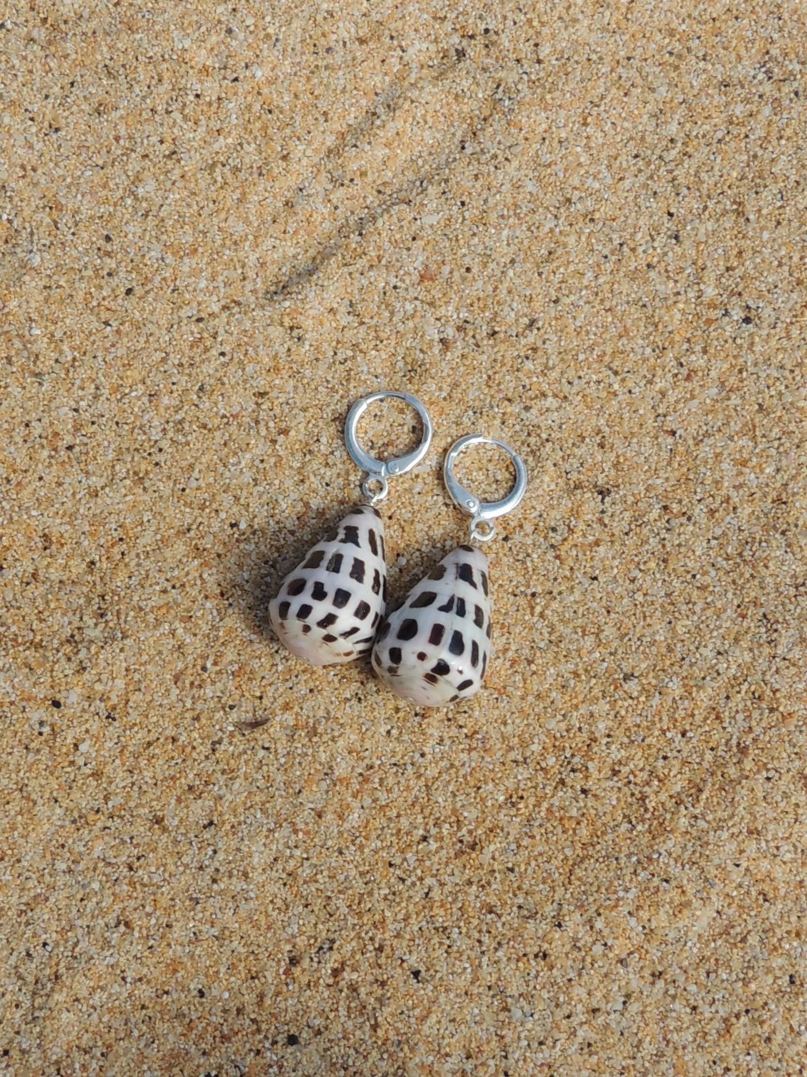 Hebrew Cone Shell Huggies