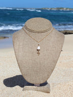 Cone Shell / Cross Charm Necklace