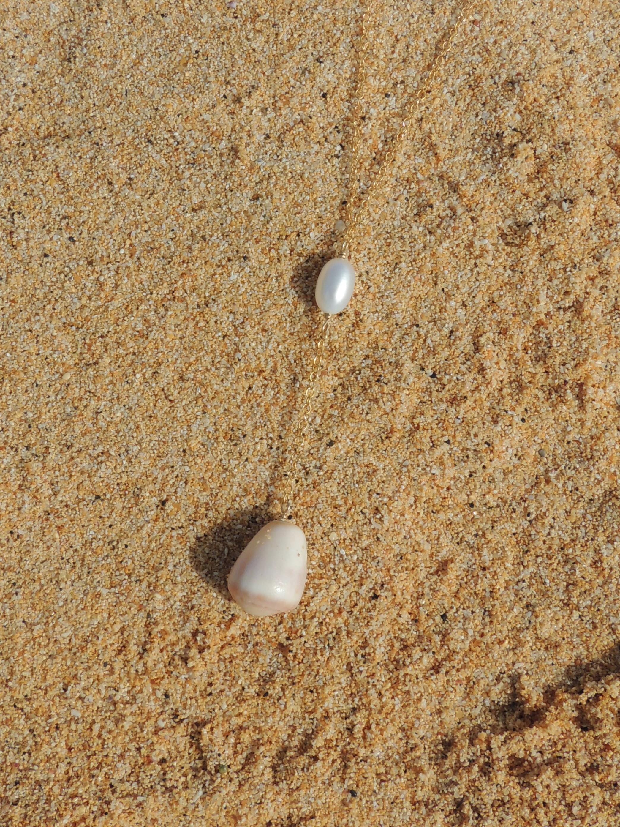 Cone Shell Lariat Necklace