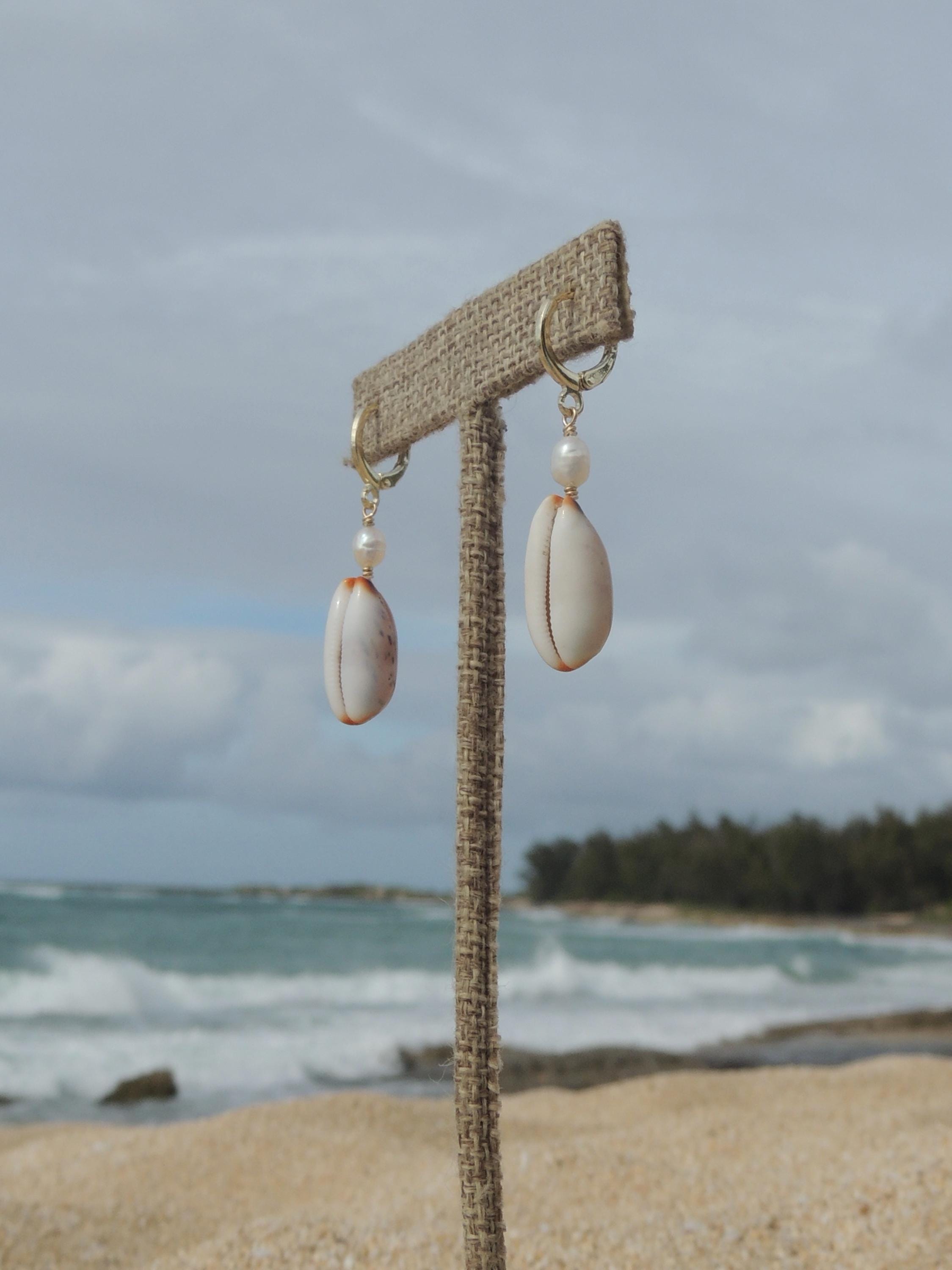Isabella Cowrie Shell Huggies