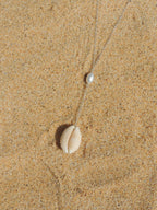 Granulated Cowrie Shell Lariat Necklace