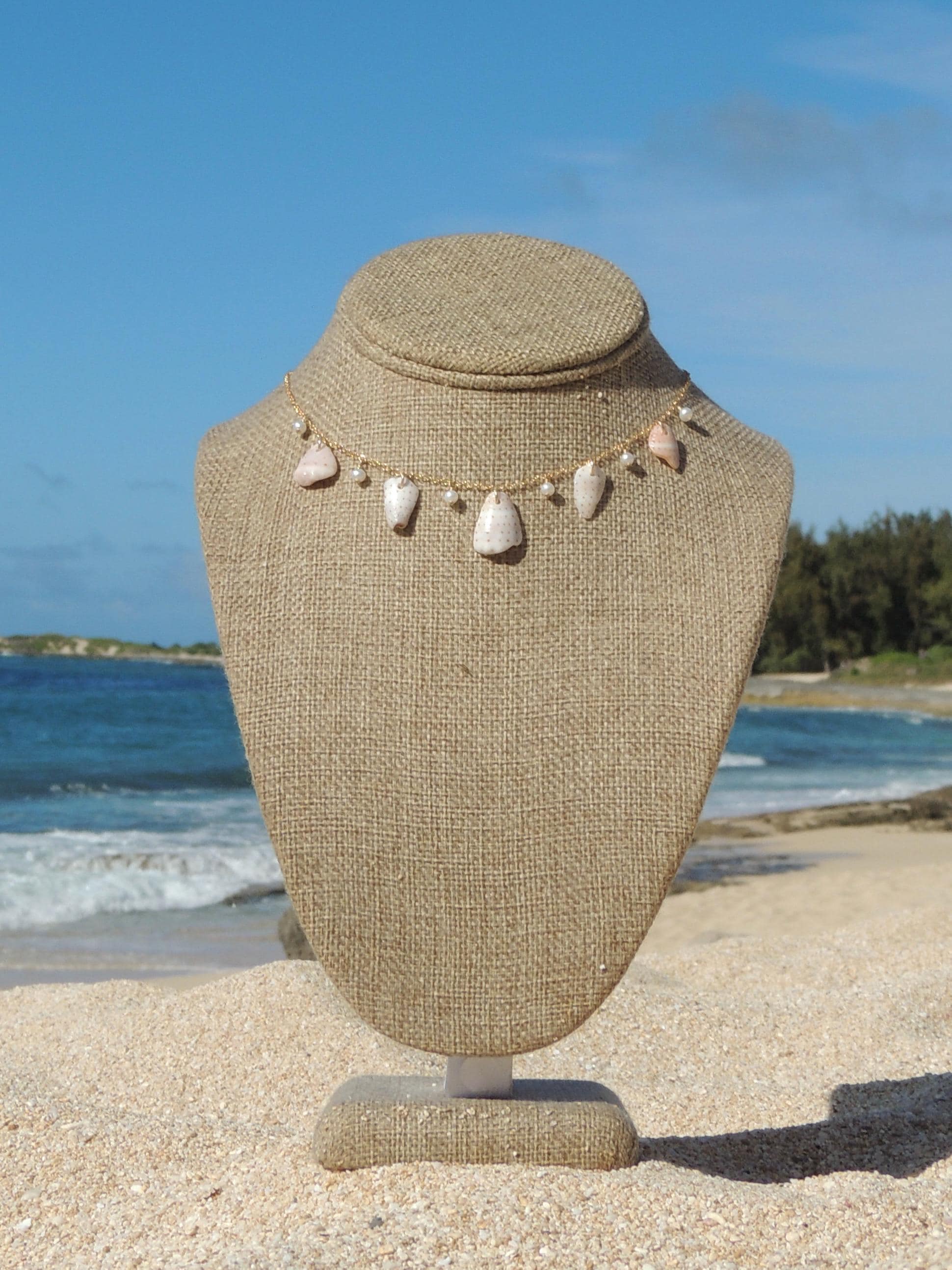 Abbreviated Cone Shell Piece Charm Necklace