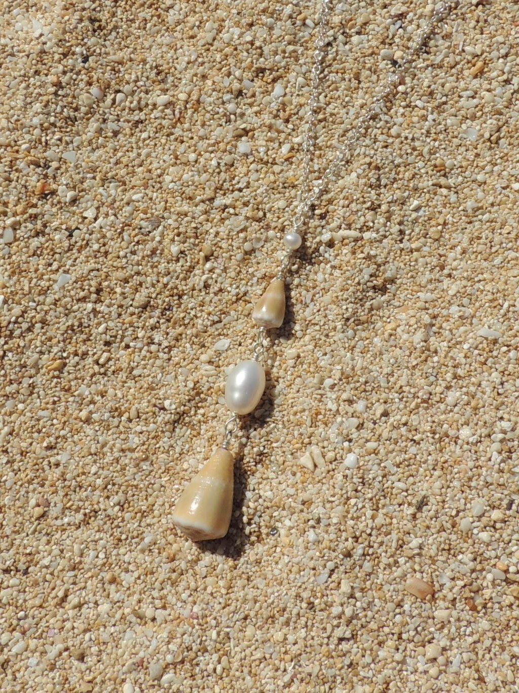 Cone Shell Lariat Necklace