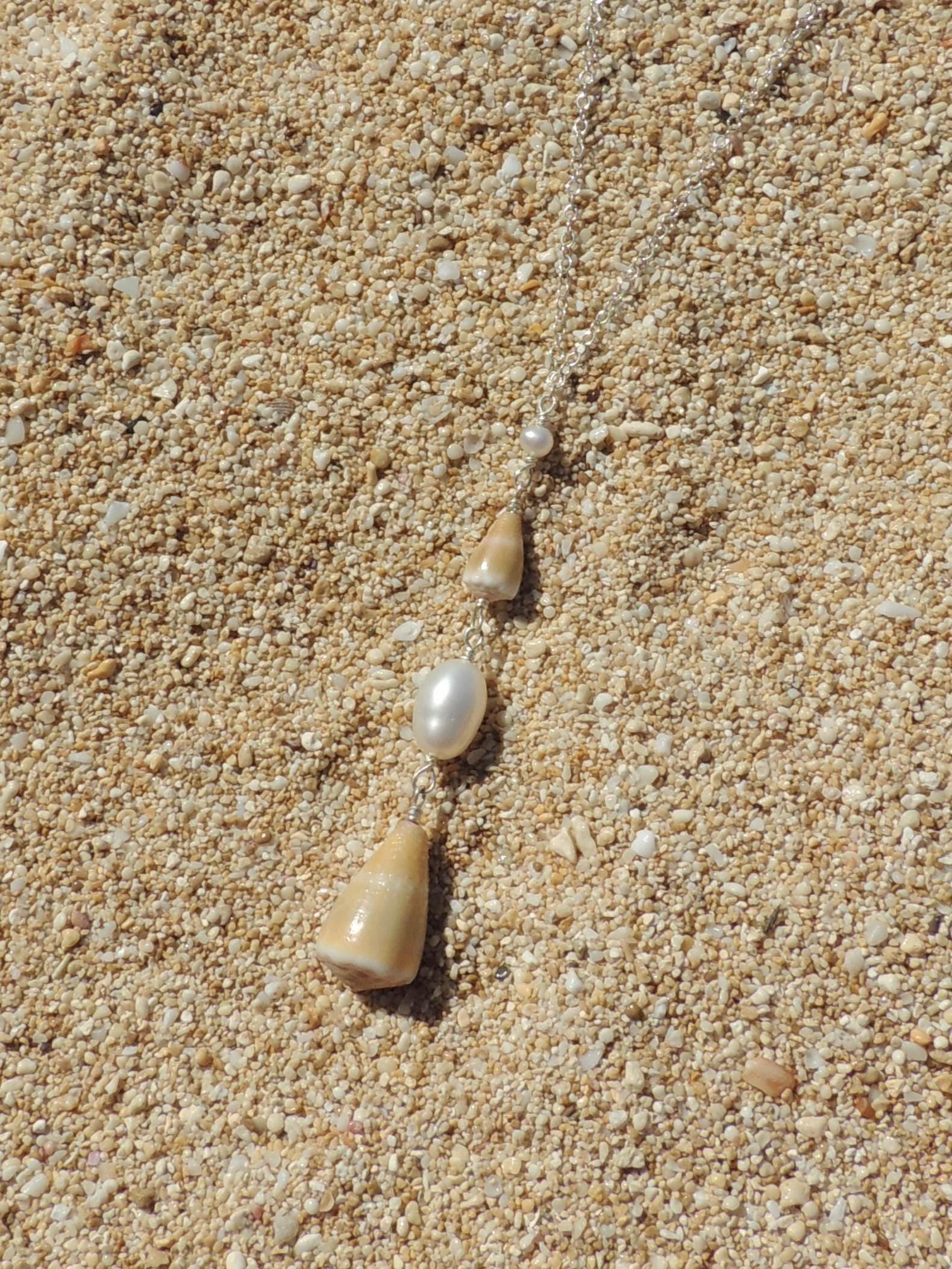 Cone Shell Lariat Necklace