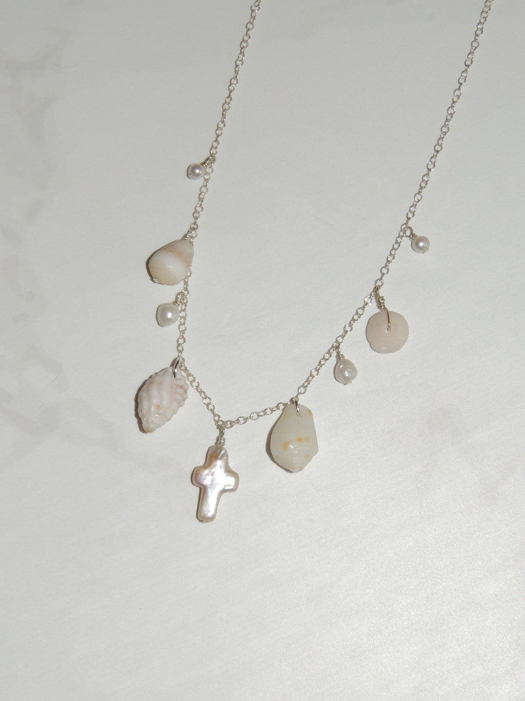 Pearl Cross / White Shell Choker