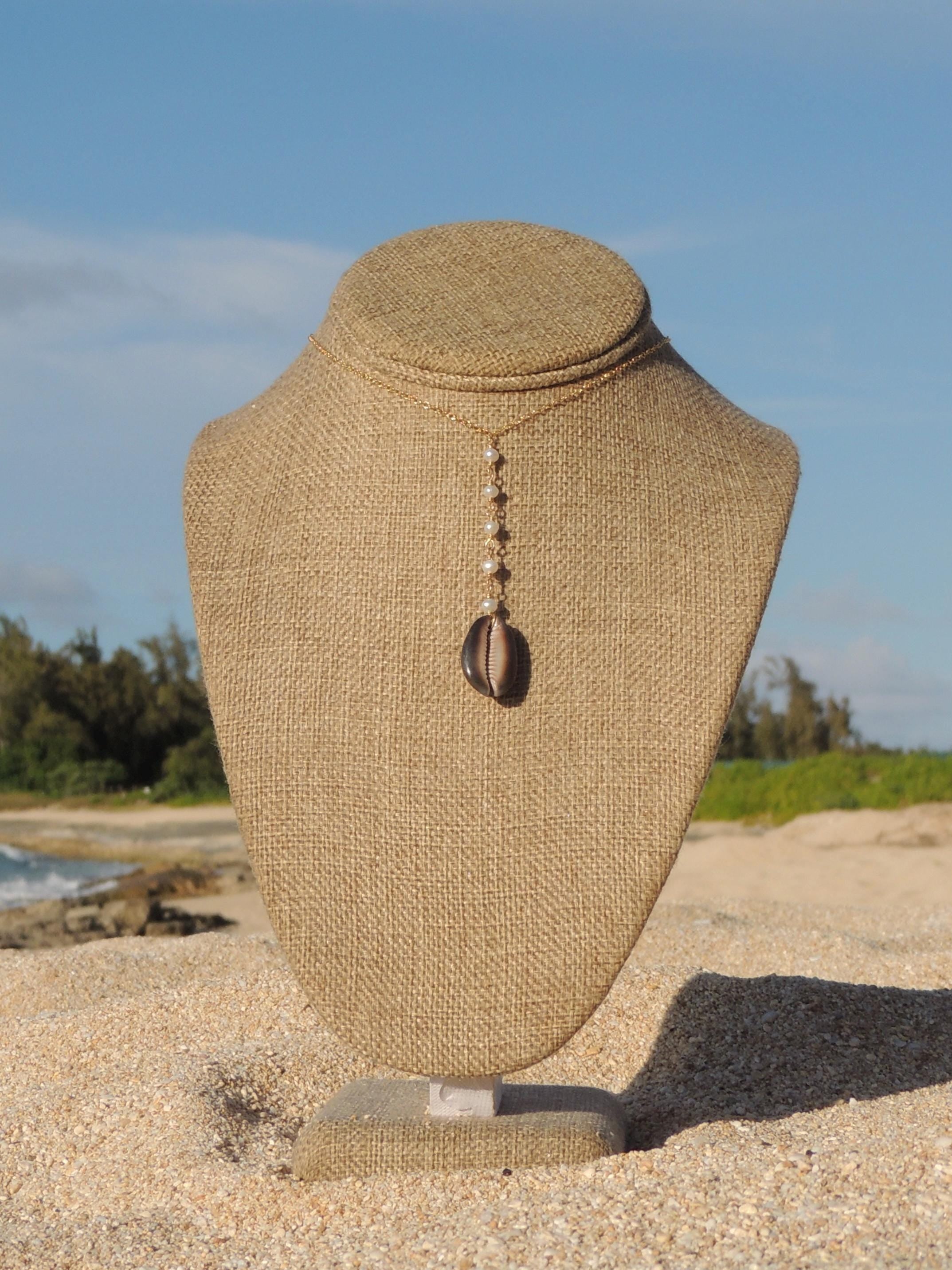 Cowrie Shell Lariat Necklace