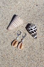 Honey Cowrie Shell Huggies