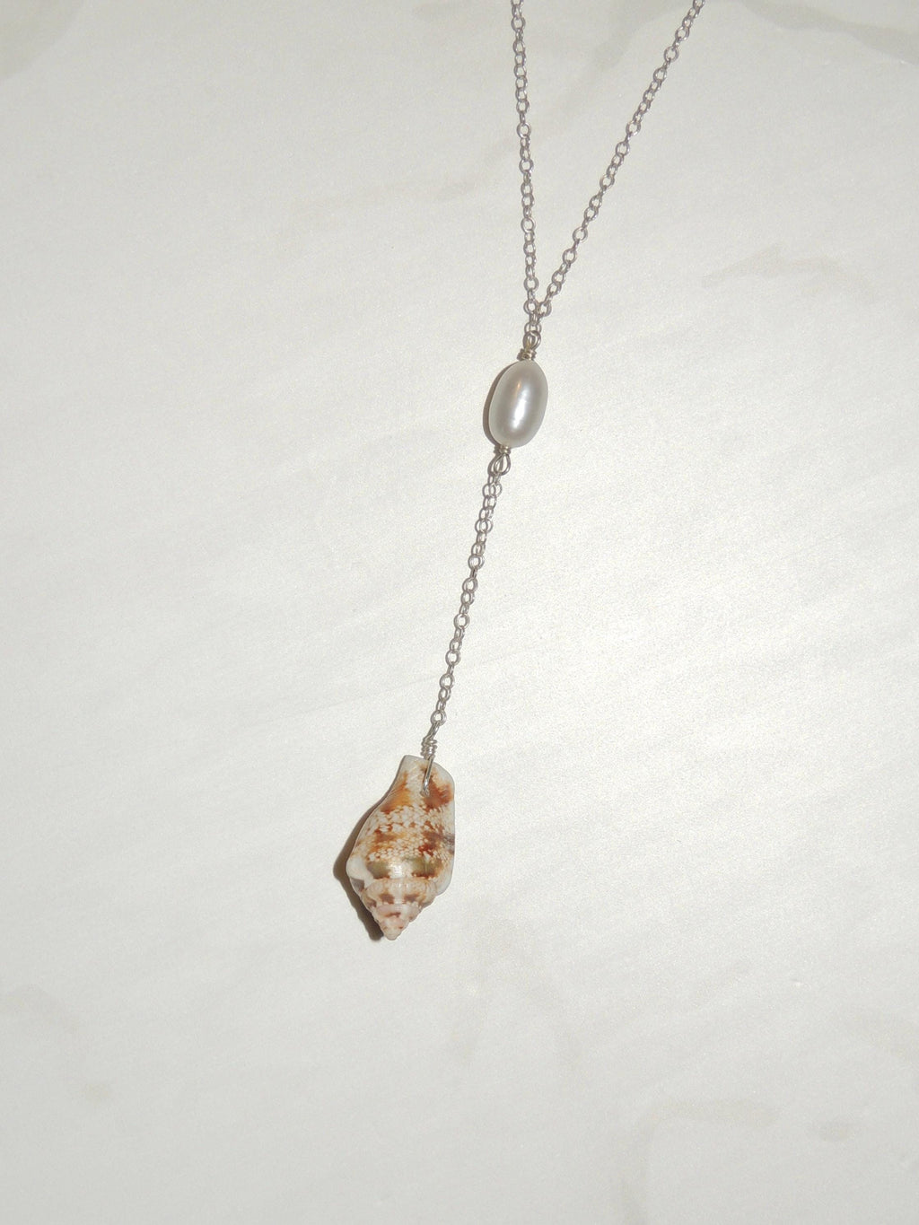 Stromb Shell Lariat Necklace