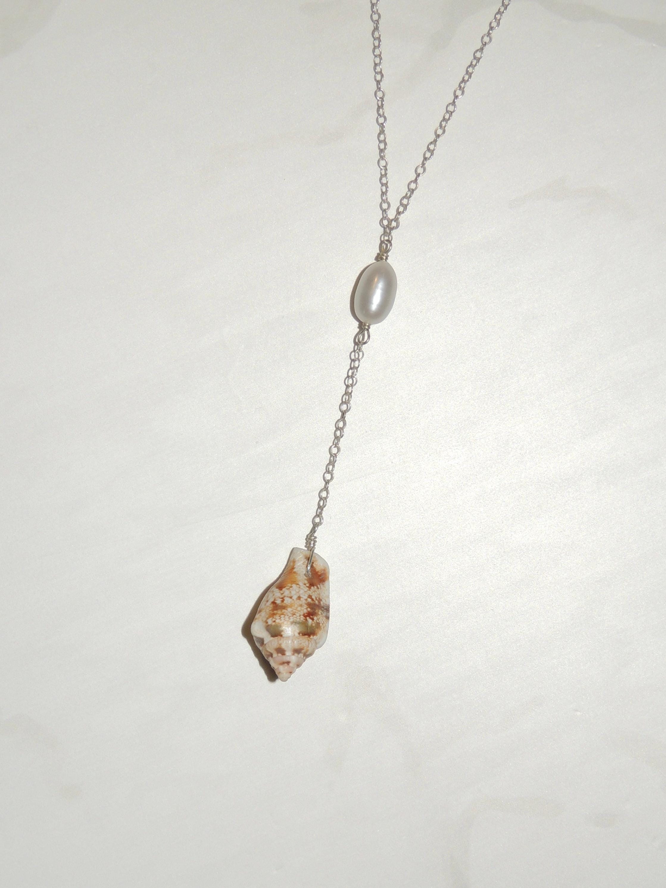 Stromb Shell Lariat Necklace