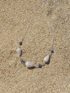 Cone Shell Choker / Blue Beads