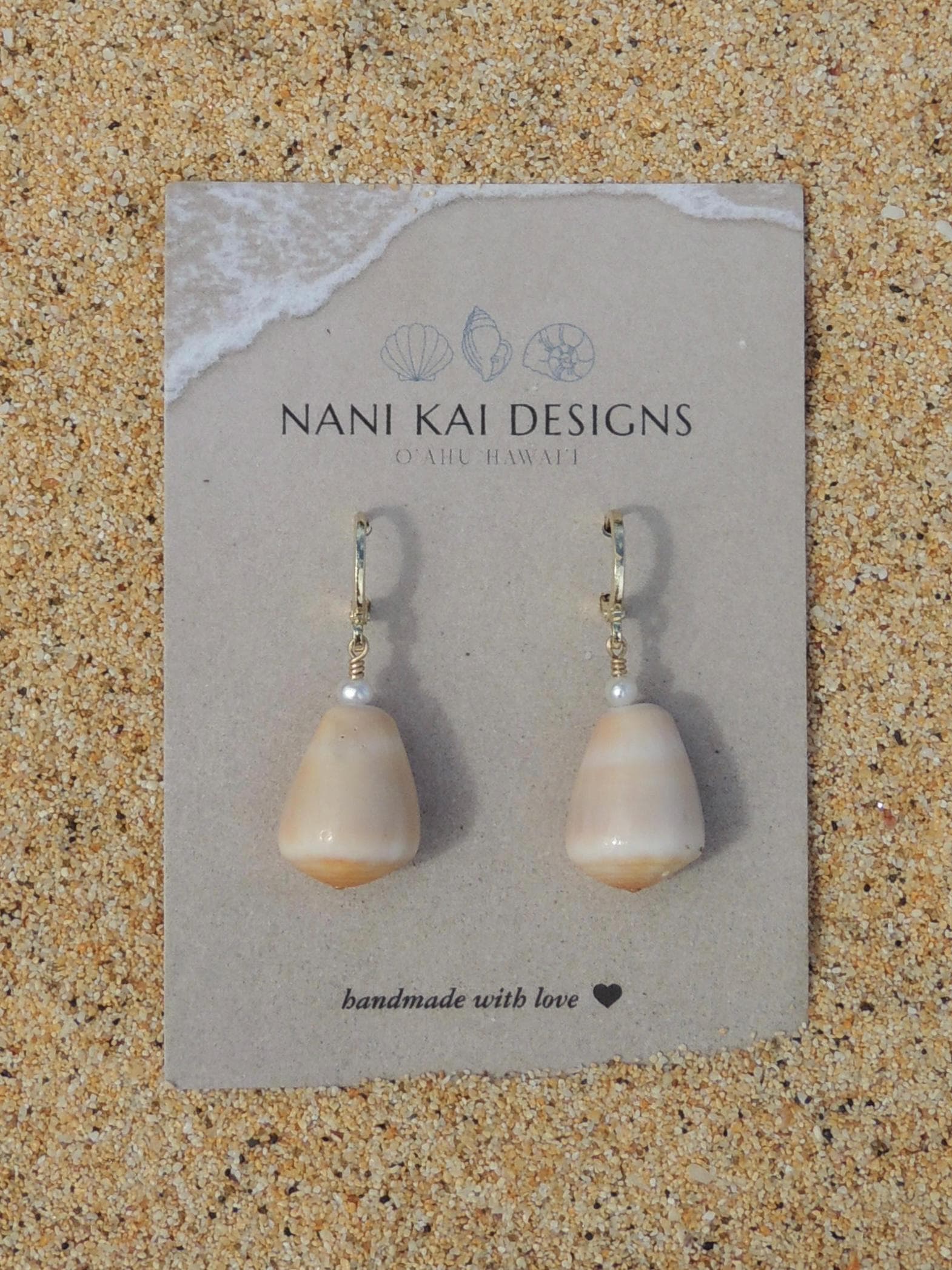 Pastel Cone Shell Huggies