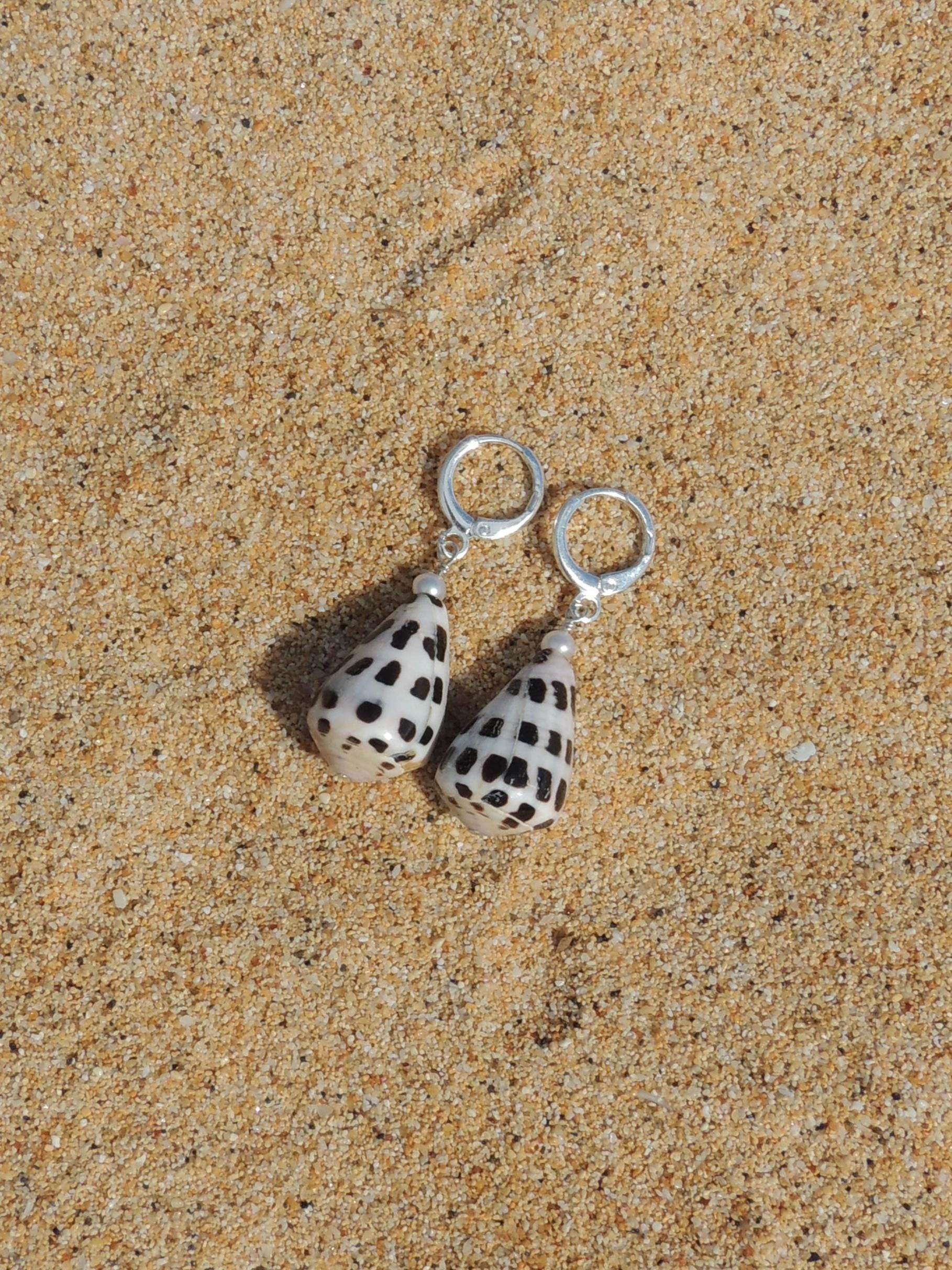 Hebrew Cone Shell Huggies
