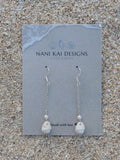 Lattice Miter Shell Chain Earrings