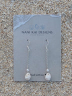 Lattice Miter Shell Chain Earrings