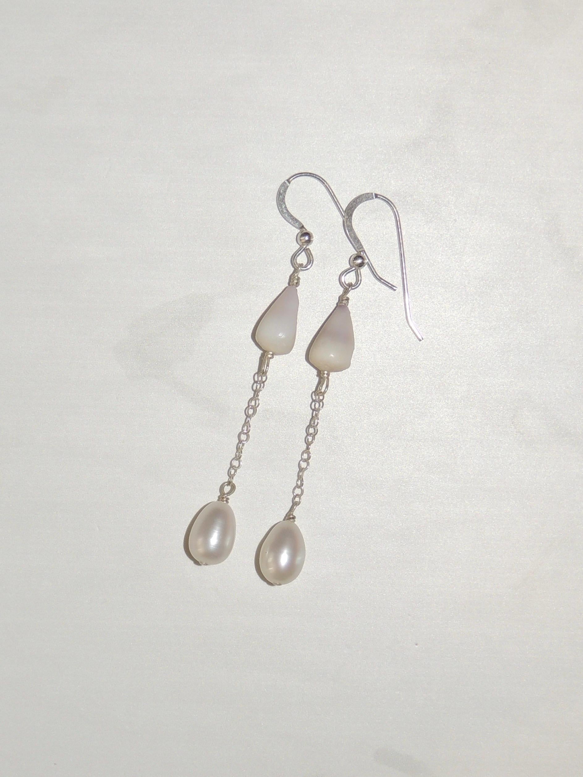 Cone Shell Chain Earrings