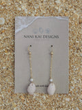 Pink Shell Chain Earrings