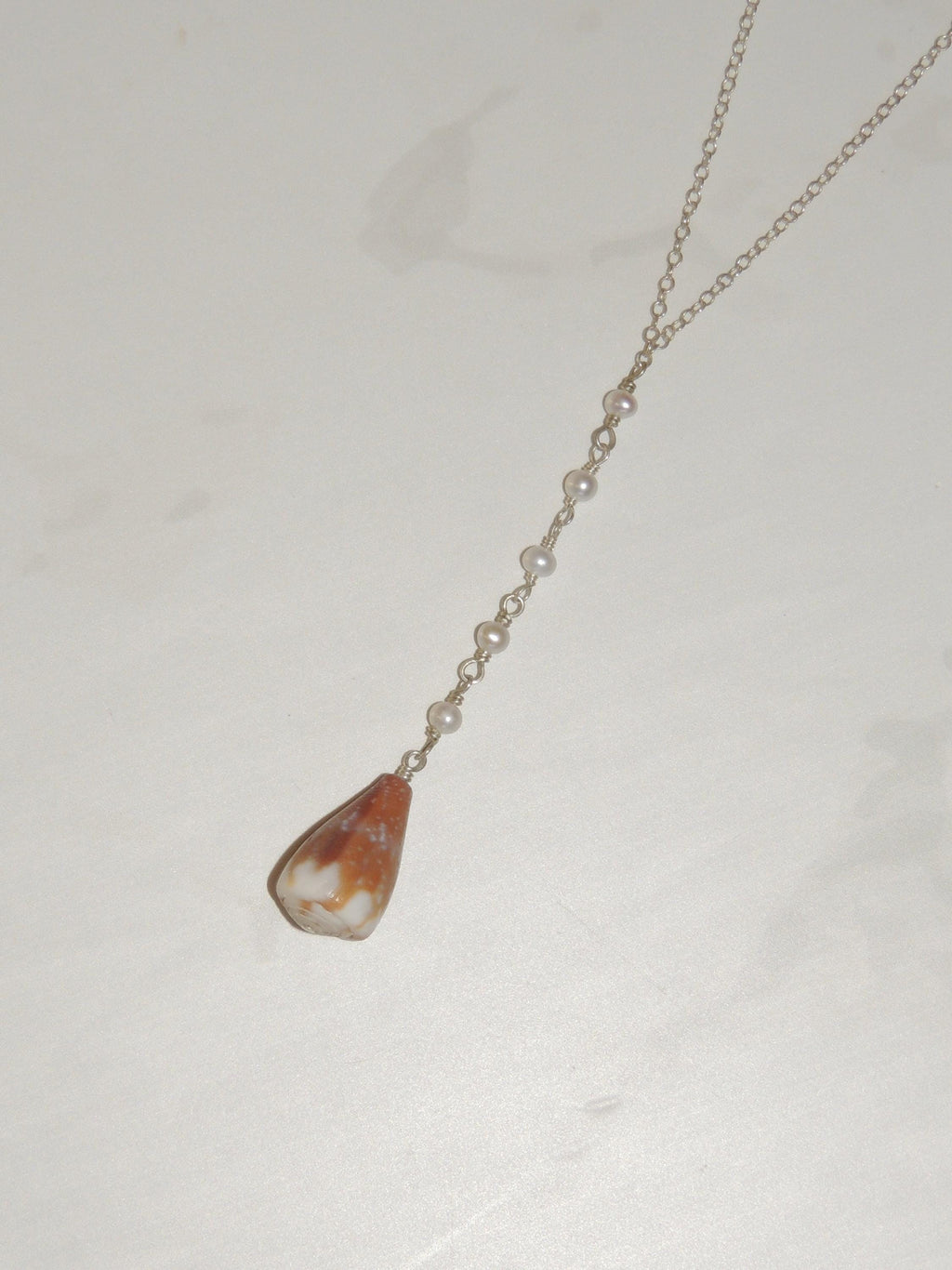 Cone Shell Lariat Necklace