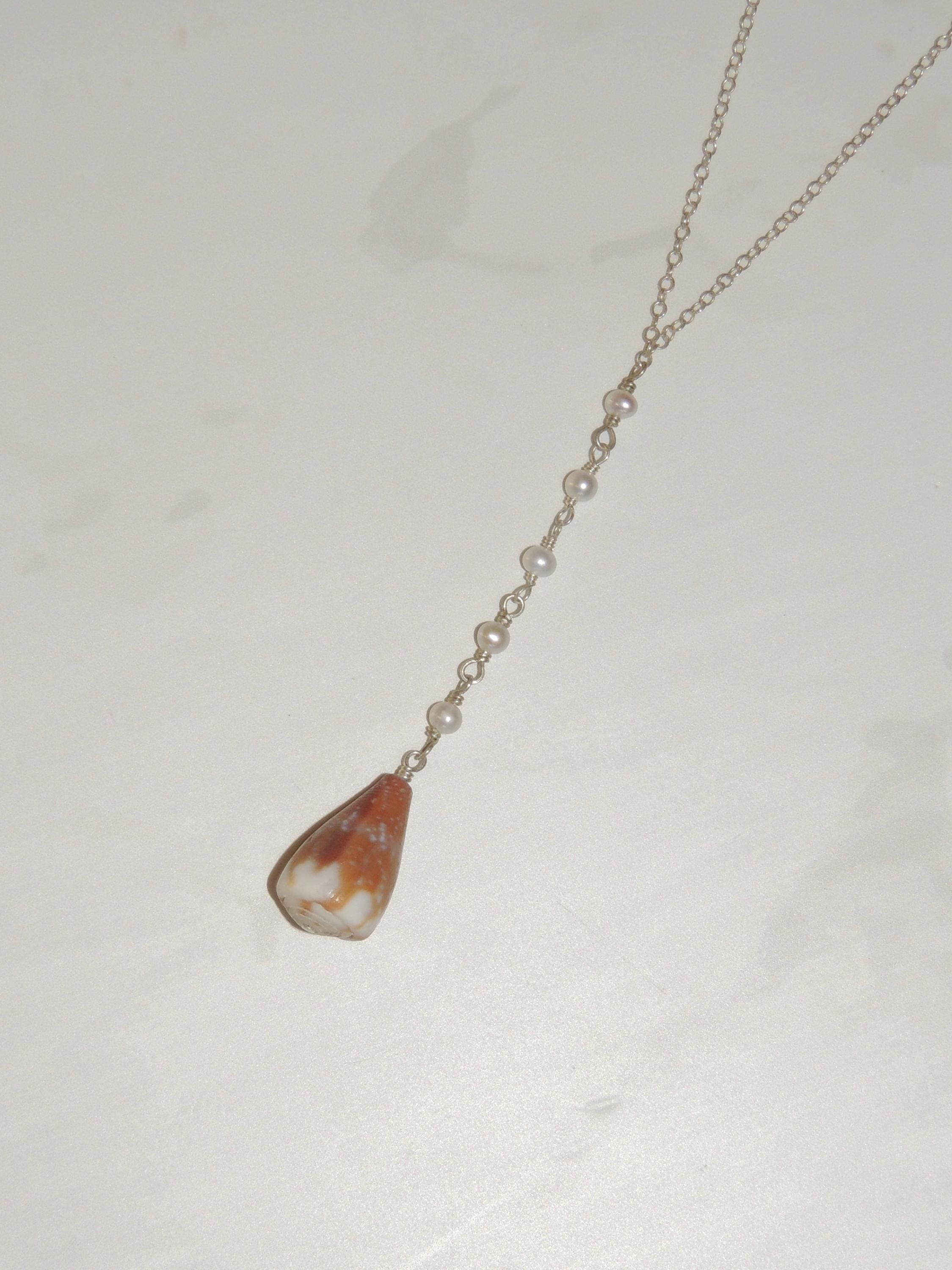Cone Shell Lariat Necklace