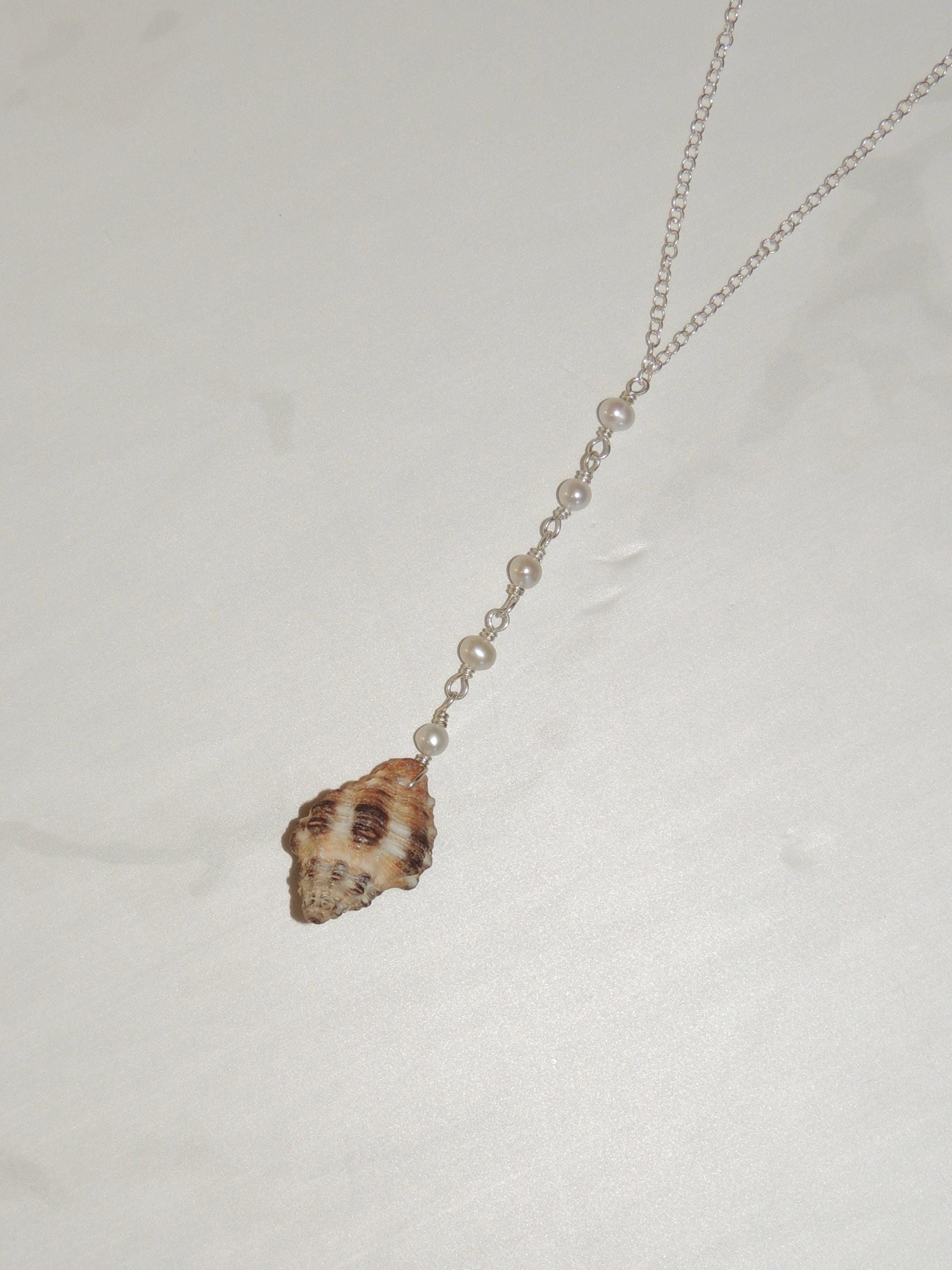 Triton Shell Lariat Necklace