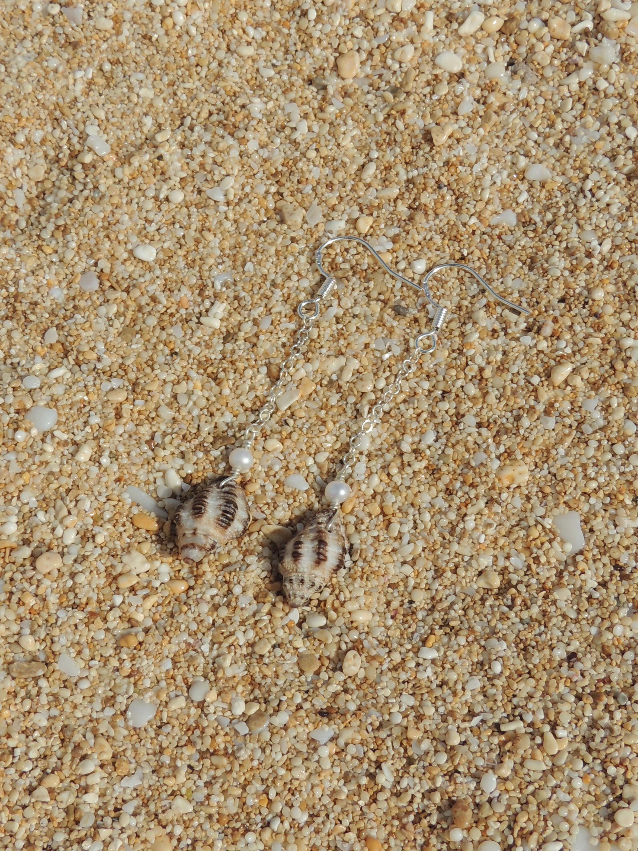Triton Shell Chain Earrings