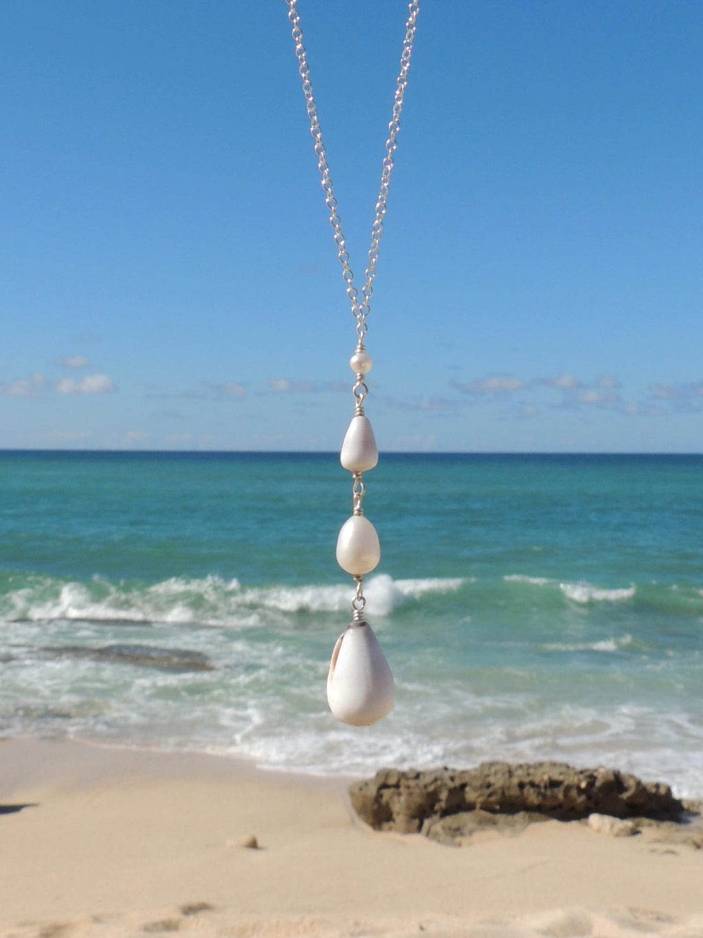 Cone Shell Lariat Necklace
