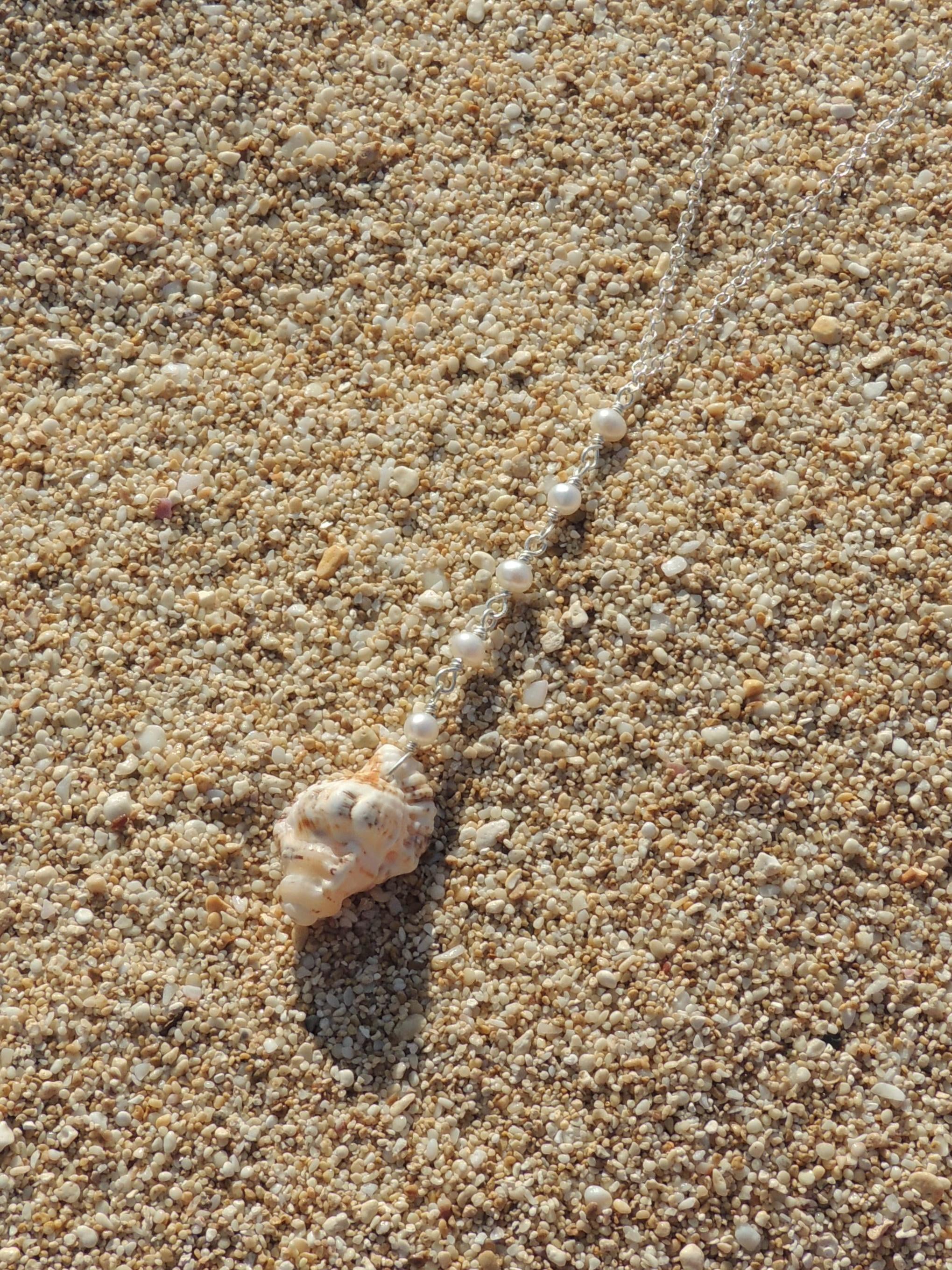 Triton Shell Lariat Necklace