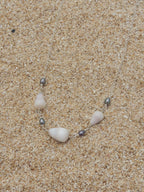 Cone Shell Choker / Black Pearls
