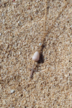 Cone Shell / Cross Charm Necklace