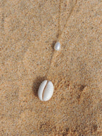 Granulated Cowrie Shell Lariat Necklace