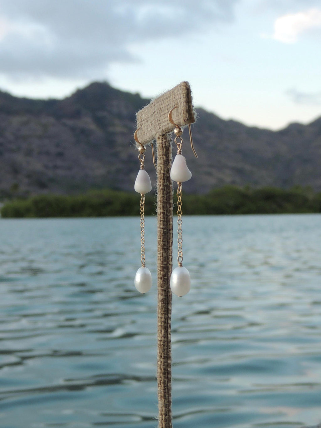 Cone Shell Chain Earrings