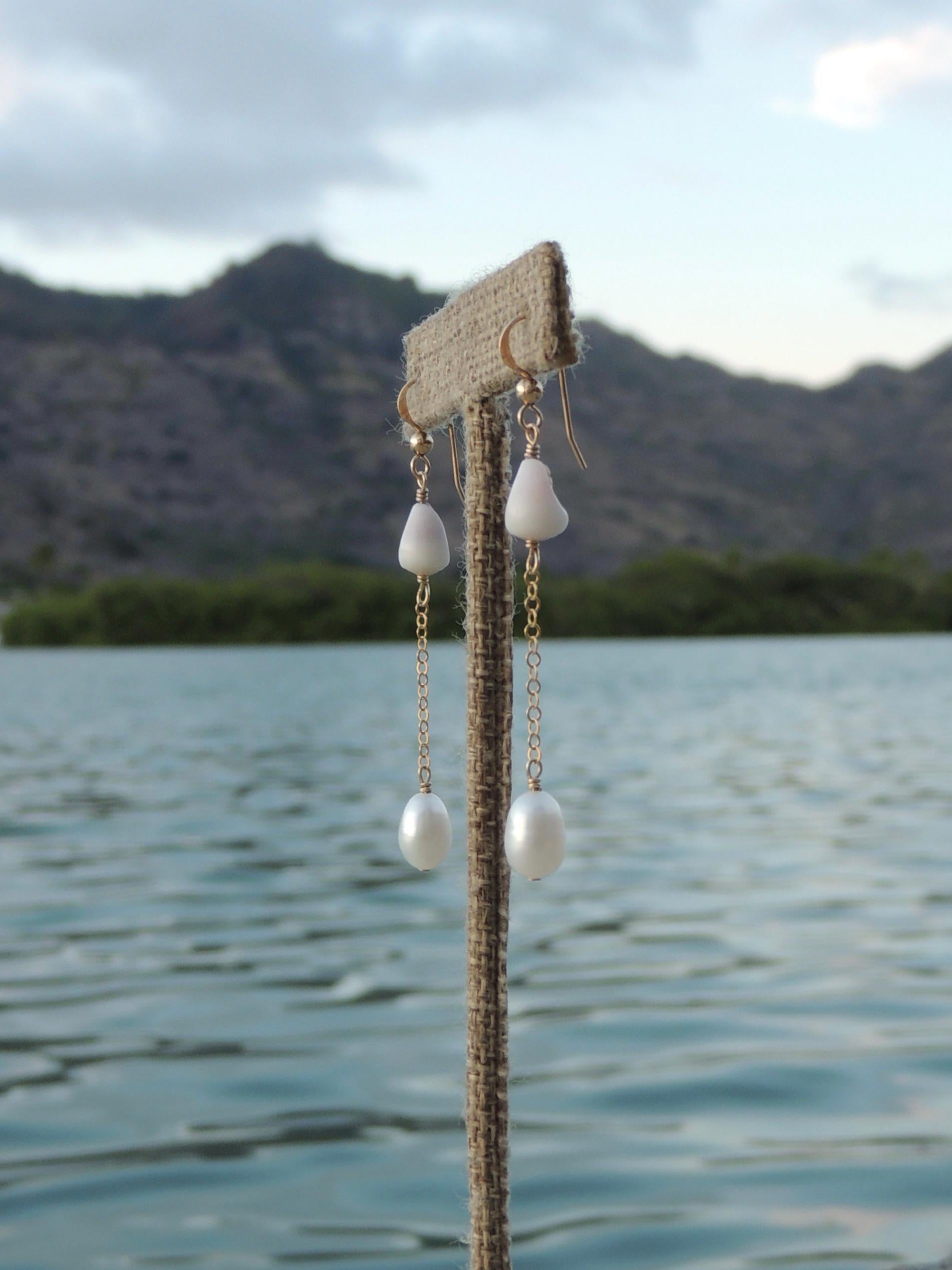 Cone Shell Chain Earrings