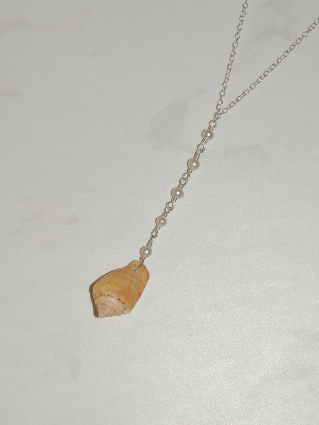 Stromb Shell Lariat Necklace
